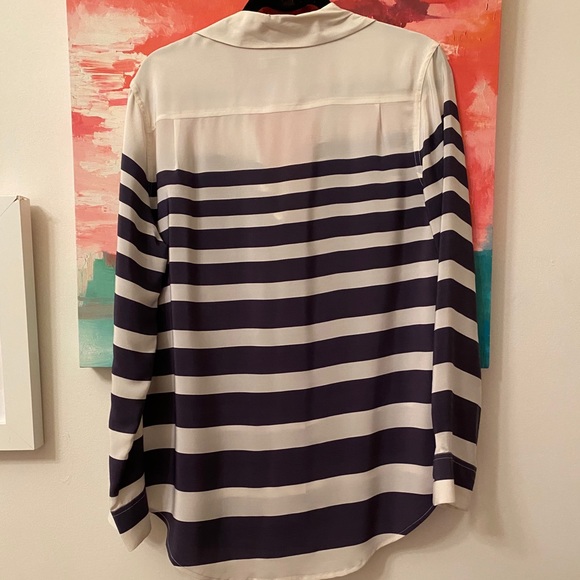 Equipment blue and white striped shirt M - Picture 4 of 4